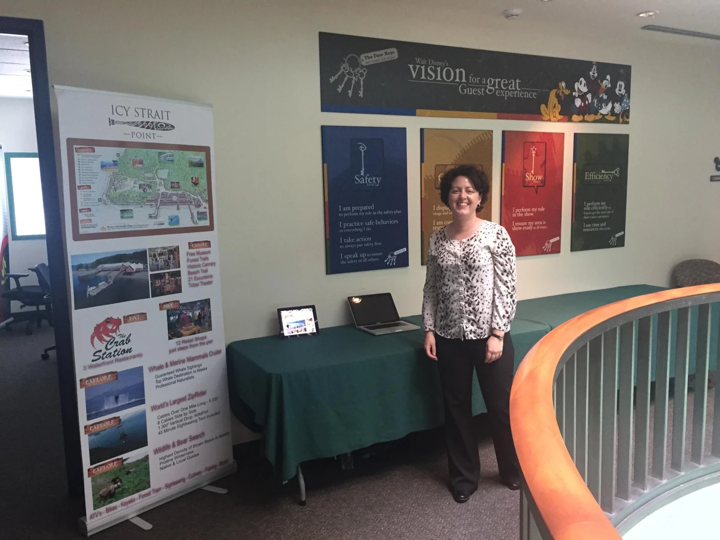 Jennifer Black at an Icy Strait Point guest experience presentation